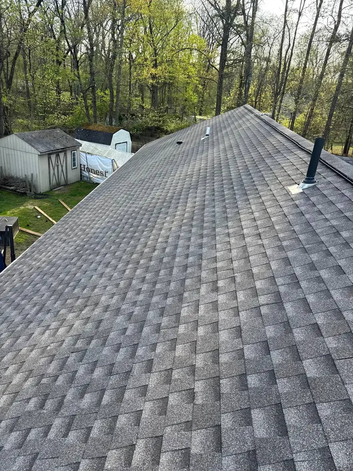 Completed roof plane in Cherry Hill Township