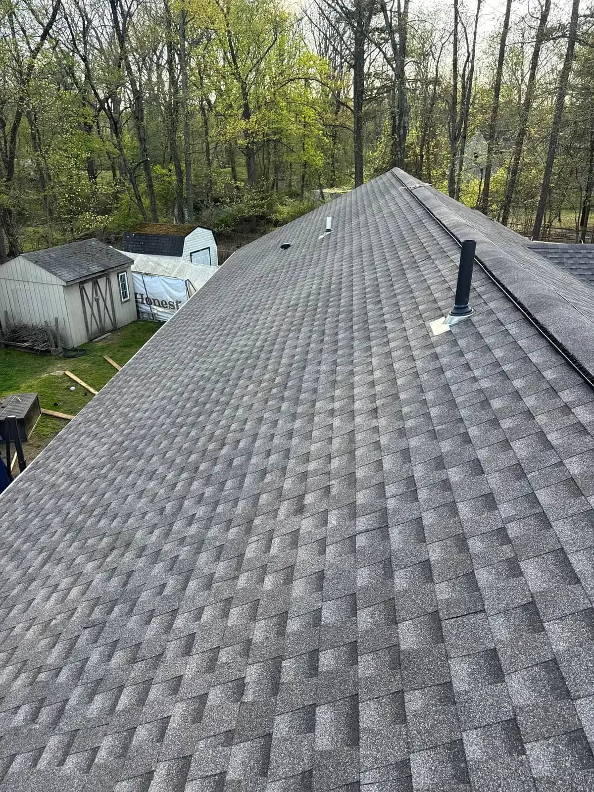 Completed shingle roof in Cherry Hill Township