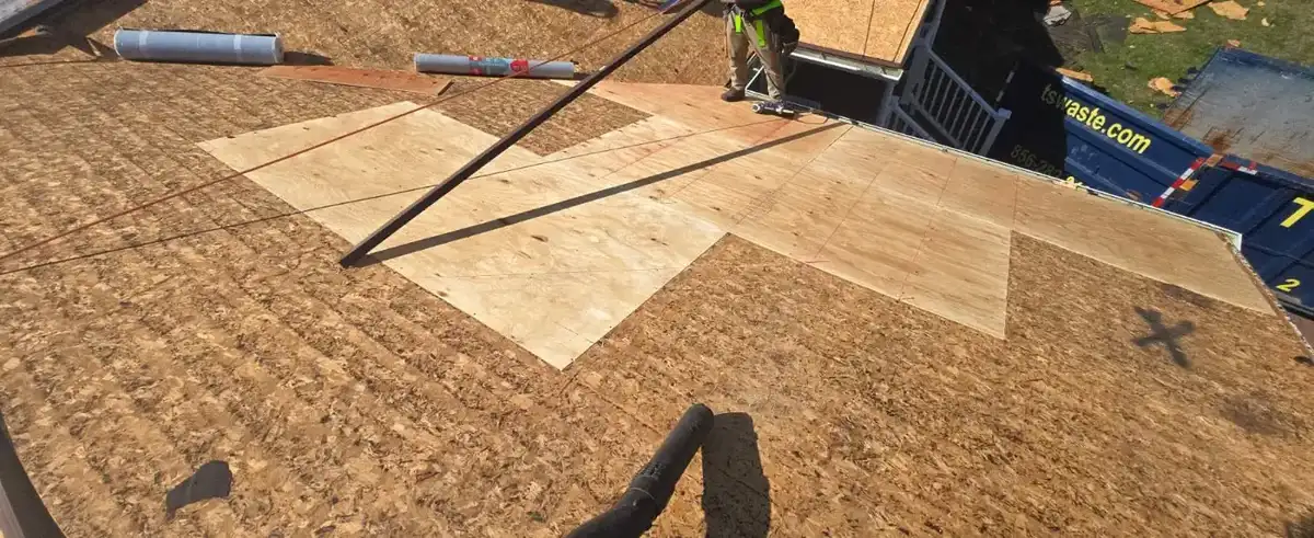 Roof deck preparation in Cherry Hill Township