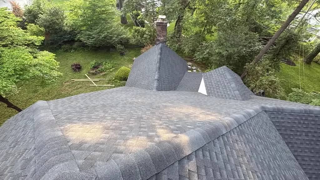 Completed roof planes in Merion Station, Pennsylvania