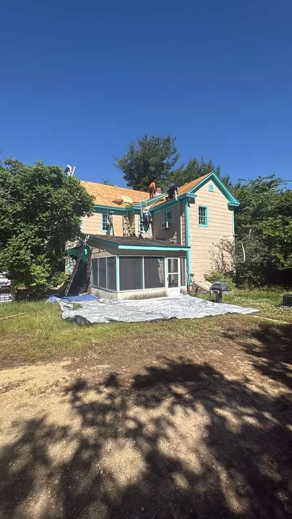 Millville home during a full roof replacement