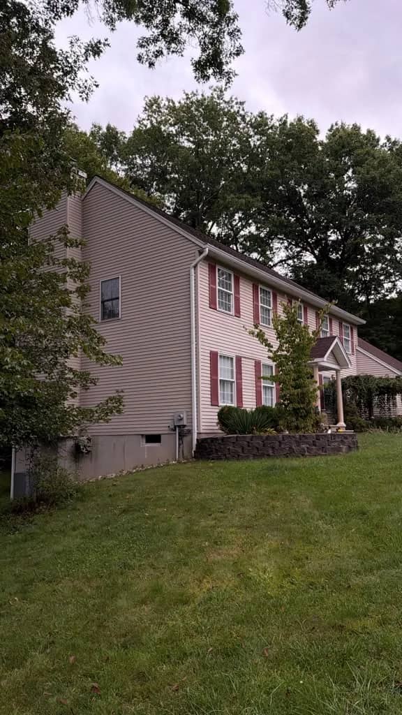 Exterior and roofline of the Norristown home