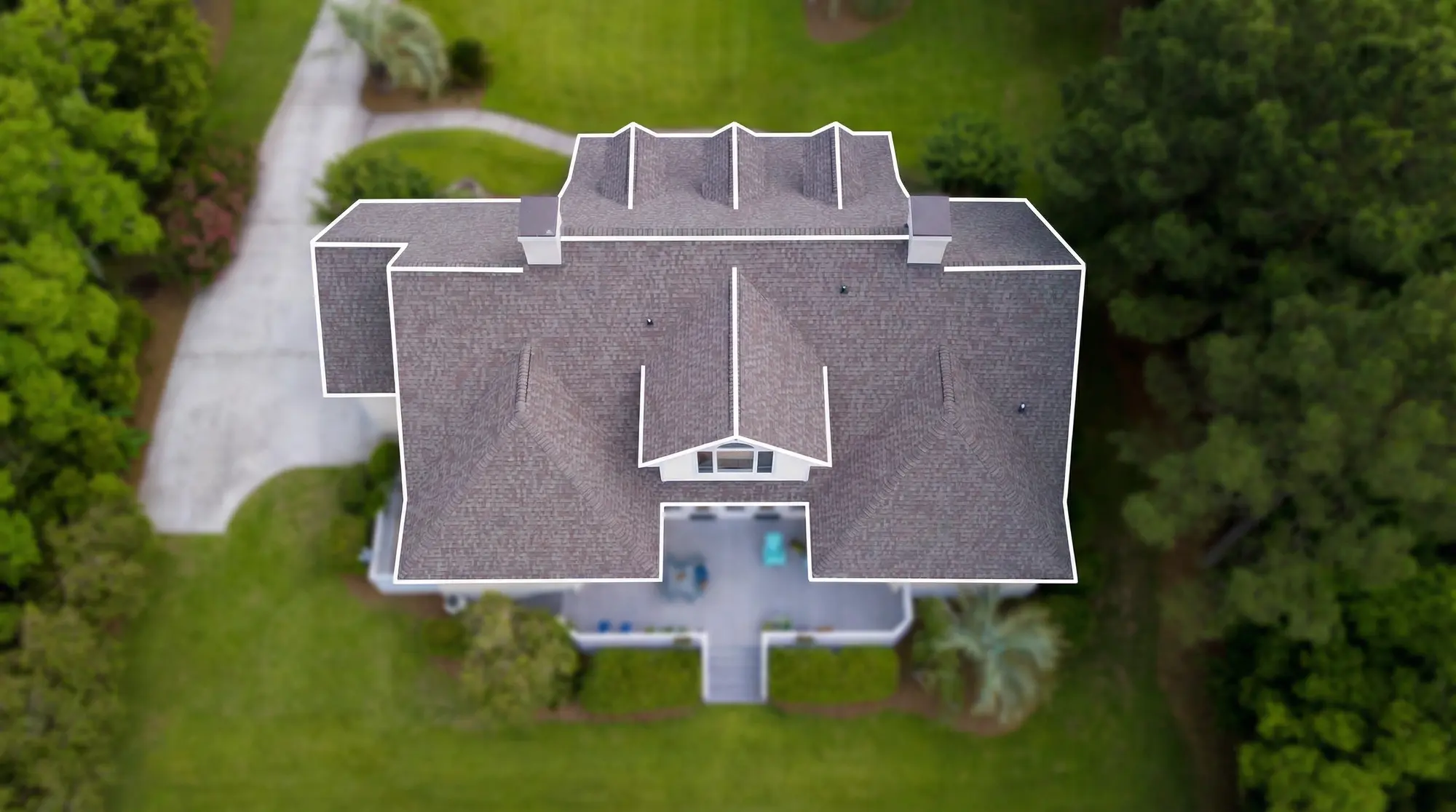 Roof measurement report used for quote planning